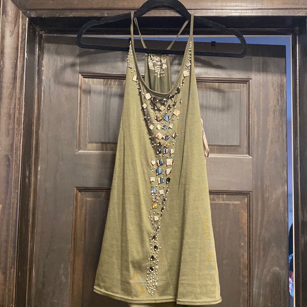Tank Top w/ mirrored embellishments